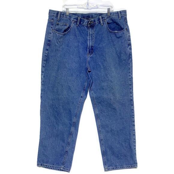 Full Blue Jeans Men's Size 46 x 30 Relaxed Straight Fit - Picture 1 of 8